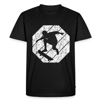 Skateboard Skateboarder Skater Skate Skateing - T-shirt Premium bio Homme - noir - Devant - Nico (187cm)