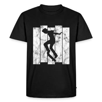 Skateboard Skateboarder Skater Skate Skateing - T-shirt Premium bio Homme - noir - Devant - Nico (187cm)