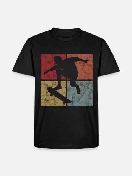 Skateboard Skateboarder Skater Skate Skateing - Herre Premium økologisk T-shirt - sort