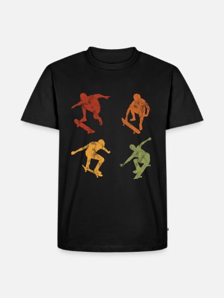 Skateboard Skateboarder Skater Skate Skateing - Herre Premium økologisk T-shirt - sort