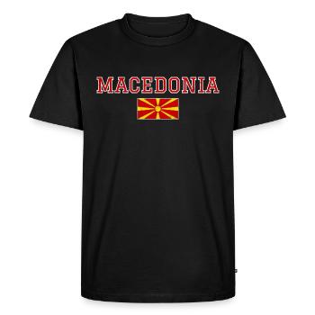 Macedonia - Men's Premium Organic T-Shirt - black - Front - Nico (187cm)