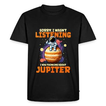 Jupiter - Men's Premium Organic T-Shirt - black - Front - Nico (187cm)