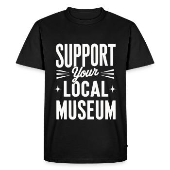 Musée - T-shirt Premium bio Homme - noir - Devant - Nico (187cm)