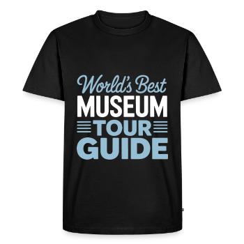 Musée - T-shirt Premium bio Homme - noir - Devant - Nico (187cm)