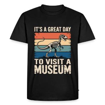 Musée - T-shirt Premium bio Homme - noir - Devant - Nico (187cm)