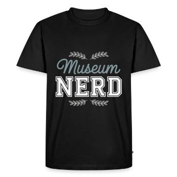 Musée - T-shirt Premium bio Homme - noir - Devant - Nico (187cm)