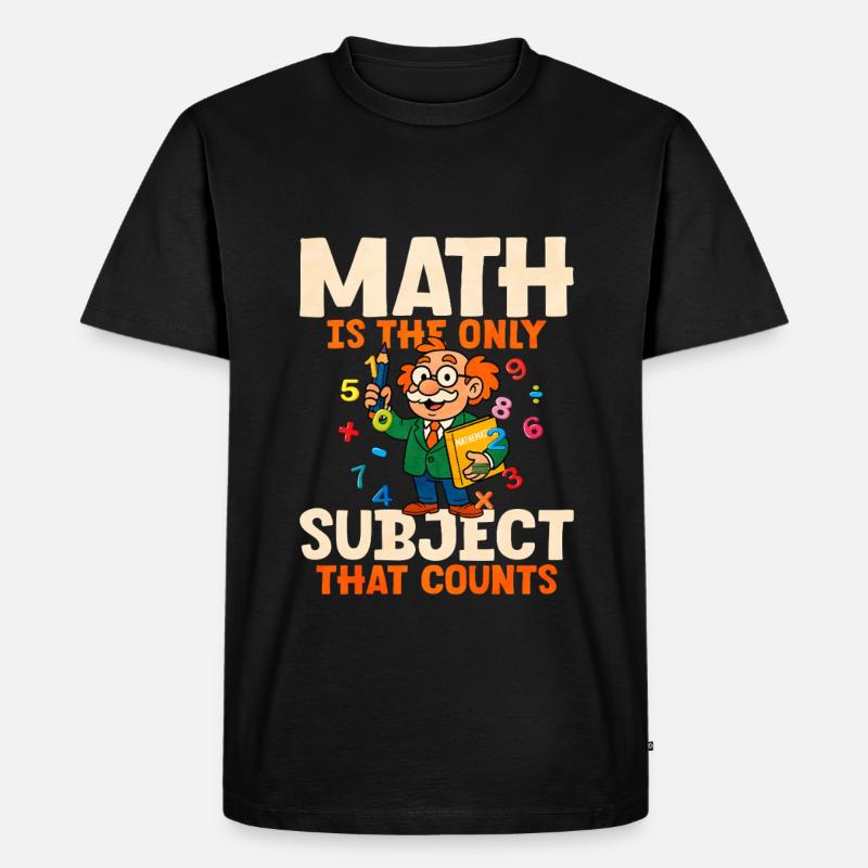 Mathe - Männer Premium Bio T-Shirt - Schwarz