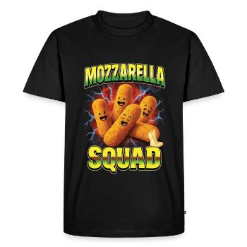 Mozzarella - T-shirt Premium bio Homme - noir - Devant - Nico (187cm)