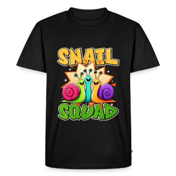 Snail - Men's Premium Organic T-Shirt - black - Front - Nico (187cm)