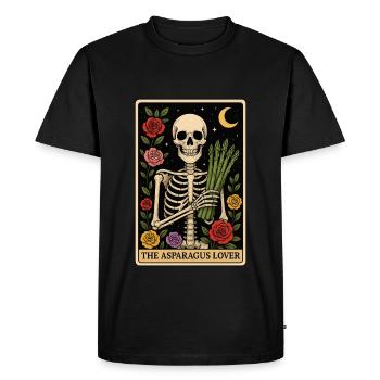 Tarot aux asperges - T-shirt Premium bio Homme - noir - Devant - Nico (187cm)