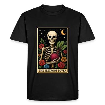 Tarot à la betterave - T-shirt Premium bio Homme - noir - Devant - Nico (187cm)