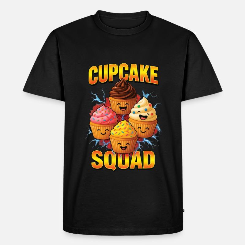 Cupcake - Männer Premium Bio T-Shirt - Schwarz