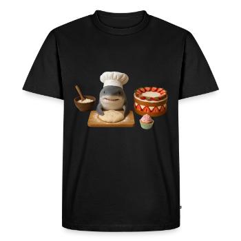 Shark Baking Cake Bread - T-shirt Premium bio Homme - noir - Devant - Nico (187cm)