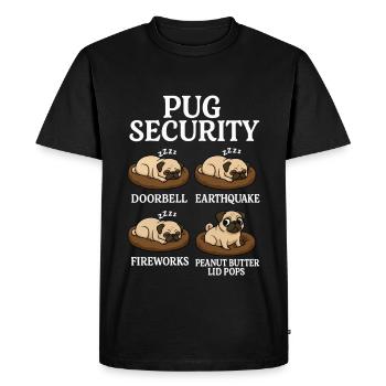Pug - Men's Premium Organic T-Shirt - black - Front - Nico (187cm)