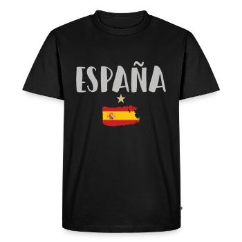 Espagne Maillot de football Drapeau espagnol - T-shirt Premium bio Homme - noir - Devant - Nico (187cm)