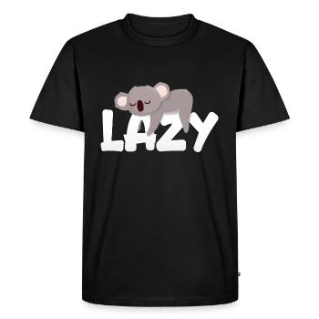Lazy Koala - Men's Premium Organic T-Shirt - black - Front - Nico (187cm)