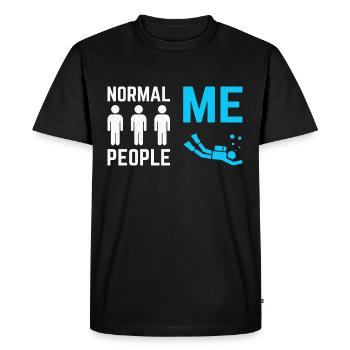 Normal People Me Diver - Men's Premium Organic T-Shirt - black - Front - Nico (187cm)