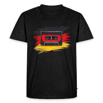 Look cassette mixtape des années 80 - T-shirt Premium bio Homme - noir - Devant - Nico (187cm)