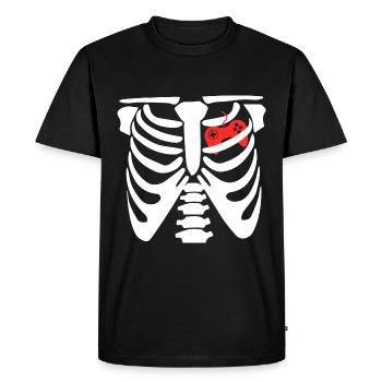 Skeleton gamer gaming controller - Men's Premium Organic T-Shirt - black - Front - Nico (187cm)