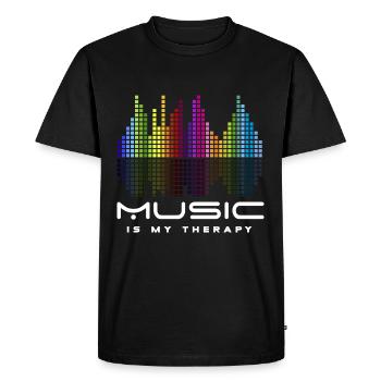 DJ Techno Thérapie musique equalizer edm parti - T-shirt Premium bio Homme - noir - Devant - Nico (187cm)