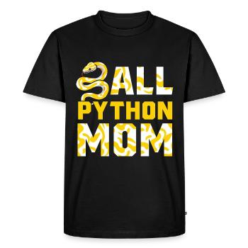 Banana Ball Python Herpetologist Ball Python Mom - Men's Premium Organic T-Shirt - black - Front - Nico (187cm)