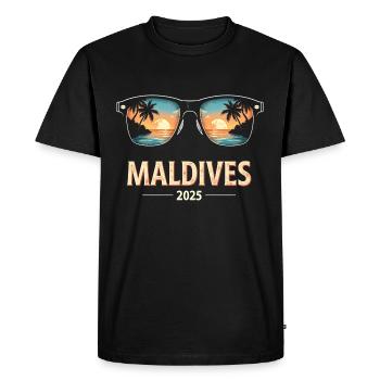 Sweet Maldives 2025 Vacay Sirène Maman de vacances - T-shirt Premium bio Homme - noir - Devant - Nico (187cm)