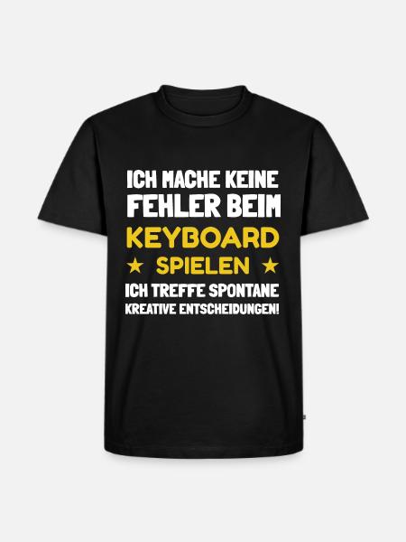 Keyboarder - Männer Premium Bio T-Shirt - Schwarz