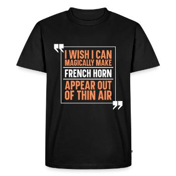 French Horn Horn player - Men's Premium Organic T-Shirt - black - Front - Nico (187cm)