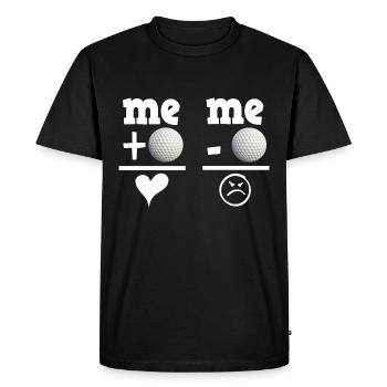 Balle de golf mathématiques facture des enseignants idée cadeau - T-shirt Premium bio Homme - noir - Devant - Nico (187cm)