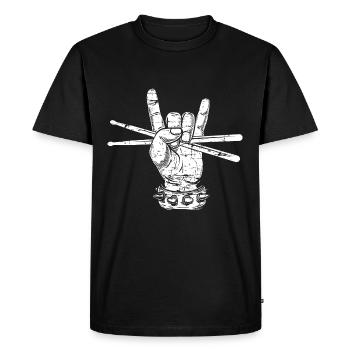 Drummer Drumsticks Batteries - T-shirt Premium bio Homme - noir - Devant - Nico (187cm)
