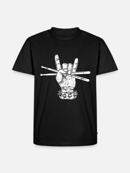 Drummer Drumsticks Batteries - T-shirt Premium bio Homme - noir