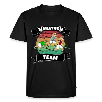 Marathon - T-shirt Premium bio Homme - noir - Devant - Nico (187cm)