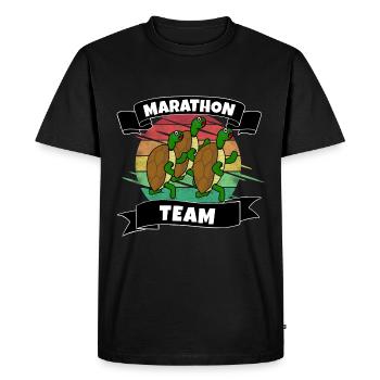 Équipe marathon Funny Animals - T-shirt Premium bio Homme - noir - Devant - Nico (187cm)