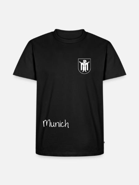 Munich München Wappen - Männer Premium Bio T-Shirt - Schwarz