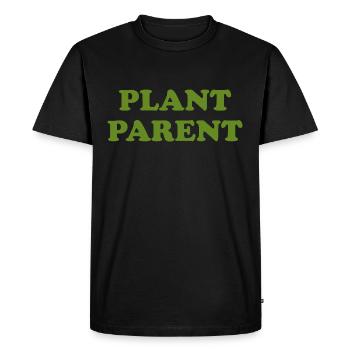 Parent de plante végétalien - T-shirt Premium bio Homme - noir - Devant - Nico (187cm)
