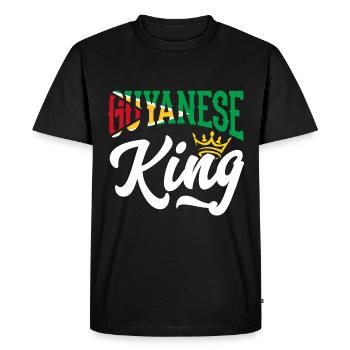 GuyanaIs Roi Guyana Guyana Drapeau - T-shirt Premium bio Homme - noir - Devant - Nico (187cm)