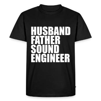 Ingénieur du son Tontechniker - T-shirt Premium bio Homme - noir - Devant - Nico (187cm)