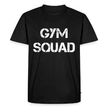 Gym Squad - Men's Premium Organic T-Shirt - black - Front - Nico (187cm)