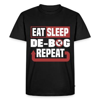 Pest Control Technician Exterminator Eat Sleep - Men's Premium Organic T-Shirt - black - Front - Nico (187cm)