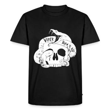 Le serpent vipère vit pour tuer le crâne - T-shirt Premium bio Homme - noir - Devant - Nico (187cm)