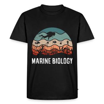 Marine Biology Marine Biologist Science Silhouette - Men's Premium Organic T-Shirt - black - Front - Nico (187cm)
