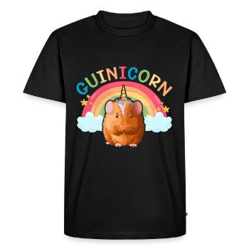 CuteUnicorn cobaye fille - T-shirt Premium bio Homme - noir - Devant - Nico (187cm)