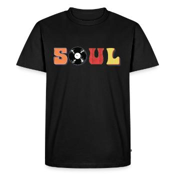 Musique Soul - T-shirt Premium bio Homme - noir - Devant - Nico (187cm)