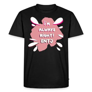 ENTJ stéréotype design droit - T-shirt Premium bio Homme - noir - Devant - Nico (187cm)
