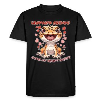 Leopard Gecko Saying Funny Leopard Gecko Gift - Men's Premium Organic T-Shirt - black - Front - Nico (187cm)