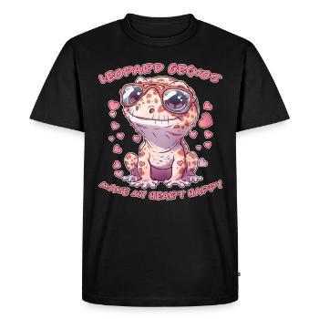 Leopard Gecko Saying Funny Leopard Gecko Gift - Men's Premium Organic T-Shirt - black - Front - Nico (187cm)