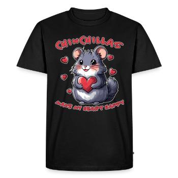 Chinchilla disant drôle de cadeau de chinchilla - T-shirt Premium bio Homme - noir - Devant - Nico (187cm)