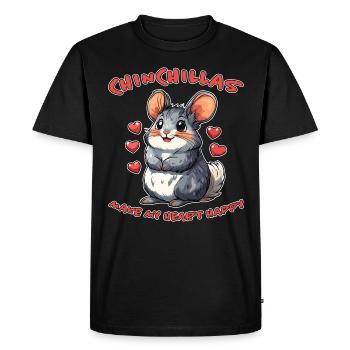 Chinchilla disant drôle de cadeau de chinchilla - T-shirt Premium bio Homme - noir - Devant - Nico (187cm)
