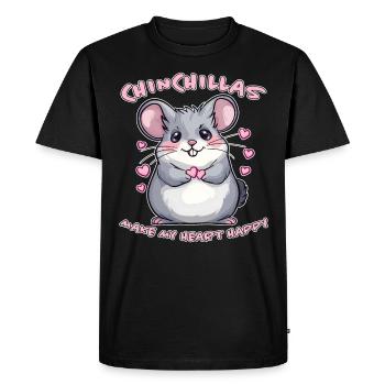 Chinchilla disant drôle de cadeau de chinchilla - T-shirt Premium bio Homme - noir - Devant - Nico (187cm)