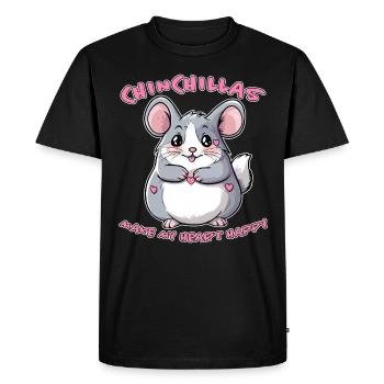 Chinchilla disant drôle de cadeau de chinchilla - T-shirt Premium bio Homme - noir - Devant - Nico (187cm)